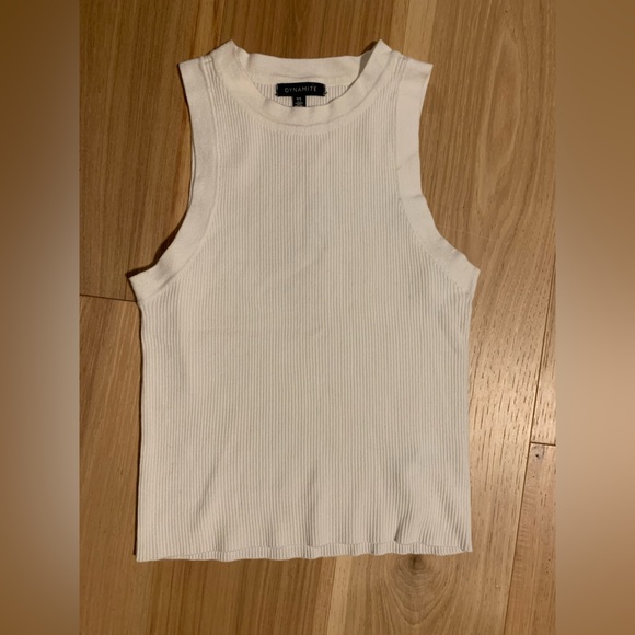 Cropped ribbed tank top - Picture 1 of 1